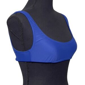 J.Crew Heritage Scoop Neck Bikini Swim Top Harbor View Blue Size Small BX611 NEW